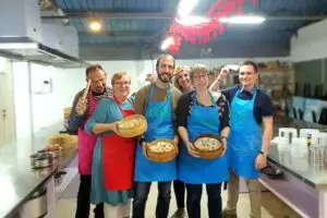 Shanghai Pesch Family Enjoying a Dumpling Making Class